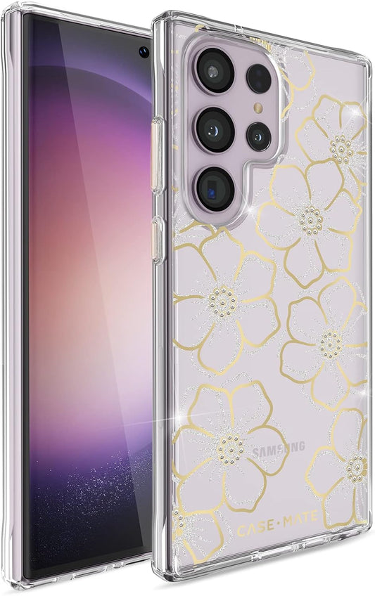 Floral Gems Case for Samsung Galaxy S23 Ultra - 12FT Drop Protection