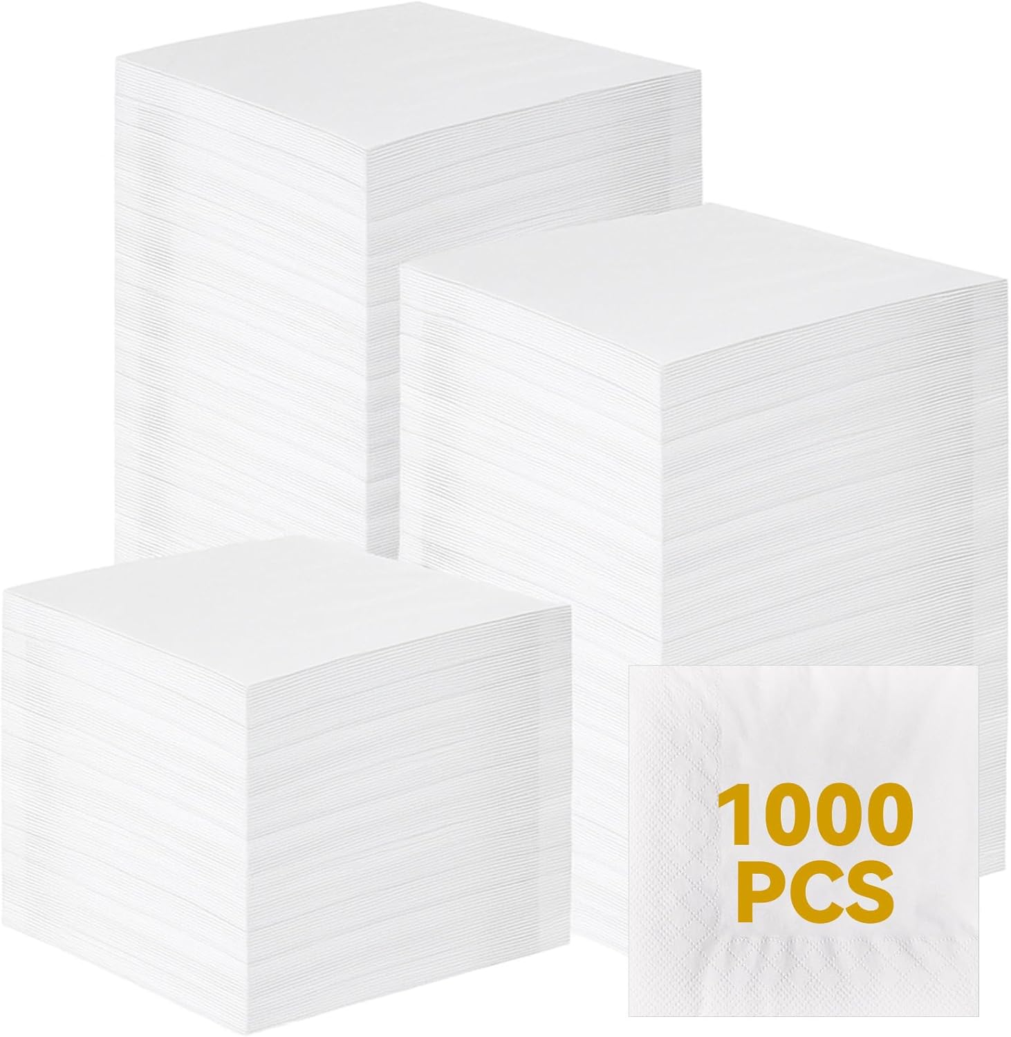 1000 Pack White Cocktail Napkins for Parties and Events