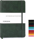 Lined Journal Notebook Dark Green Leather A5 - Durable Hardcover