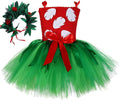 Hawaiian Tutu Dress for Girls 1-12Y with Tropical Fern Headband