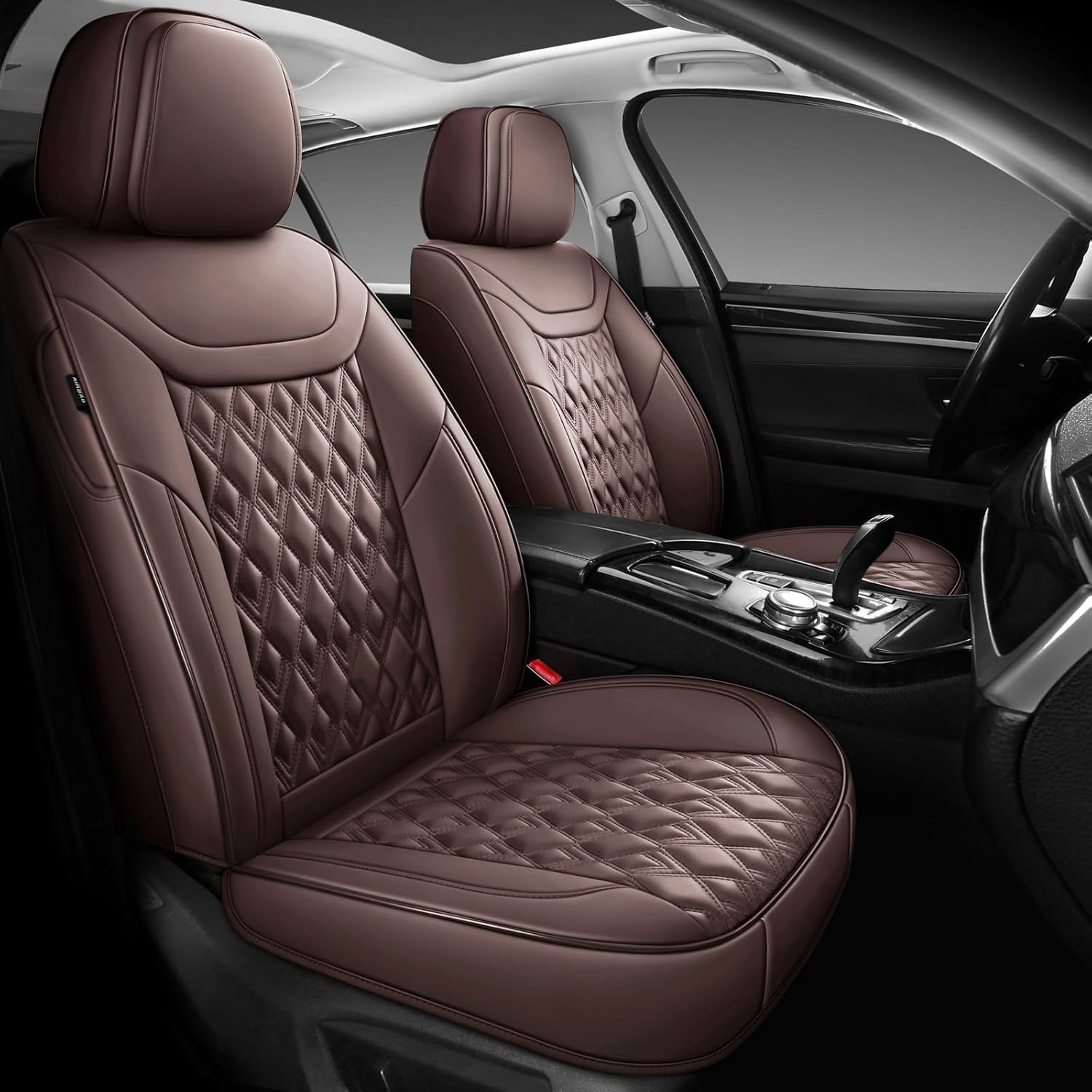 Car Seat Covers Full Set, Leather Seat Protectors for Cars
