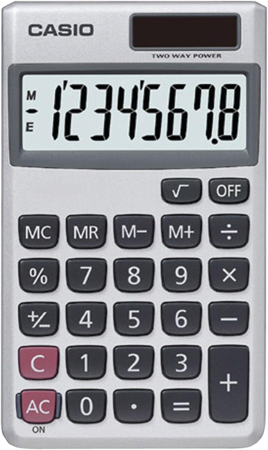Casio SL-300SV Solar-Powered Calculator - Save Energy!