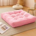 Meditation Floor Pillow Pink Square 22x22 in - Comfortable Tufted