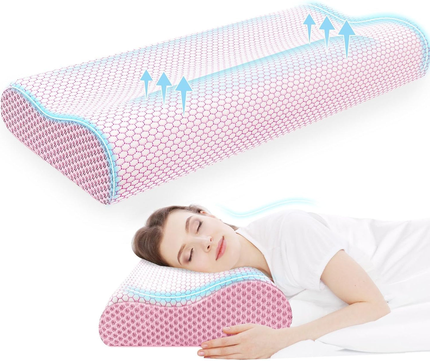 CloudBliss Memory Foam Pillow for Neck Pain Relief and Comfort