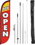 Feather Flag Pole Kit 12ft - Now Open Banner for Business Promotion