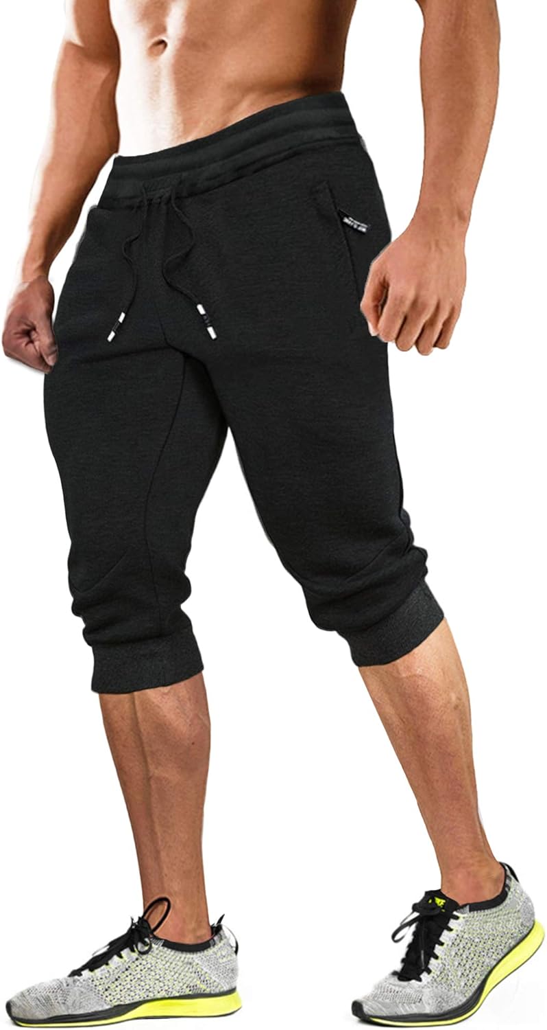 MAGCOMSEN Men's 3/4 Joggers Capri Pants for Active Lifestyle