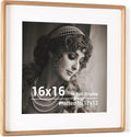 16x16 Picture Frame Oak Wood with HD Tempered Glass - Handcrafted