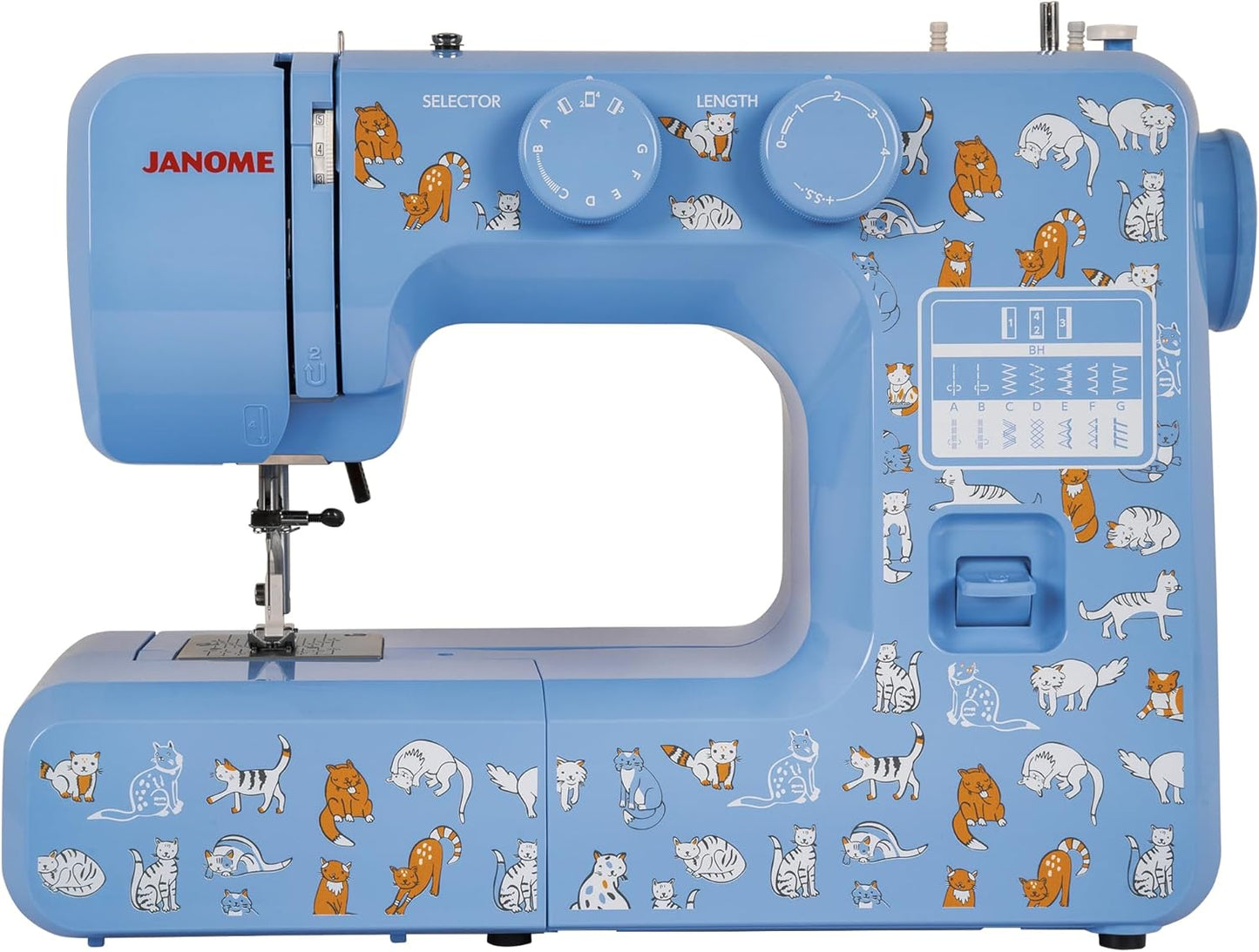 Janome Cat Fancy Sewing Machine for Beginners with 15 Stitches