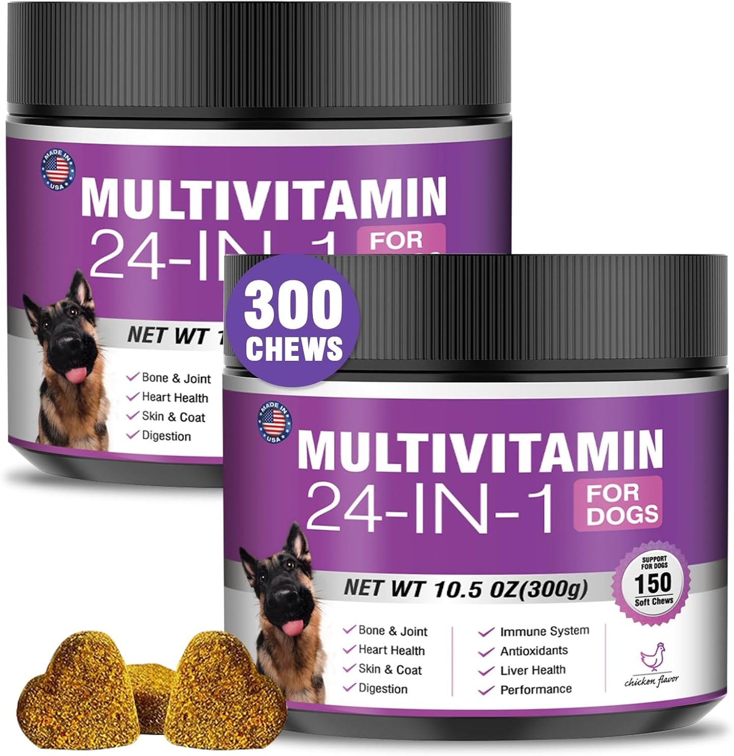 24-in-1 Dog Vitamins and Supplements for Optimal Health
