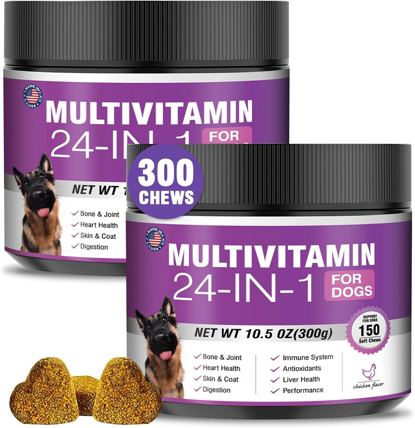 24-in-1 Dog Vitamins and Supplements for Optimal Health