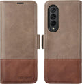 KEZiHOME Galaxy Z Fold 3 Leather Wallet Case - RFID Protection