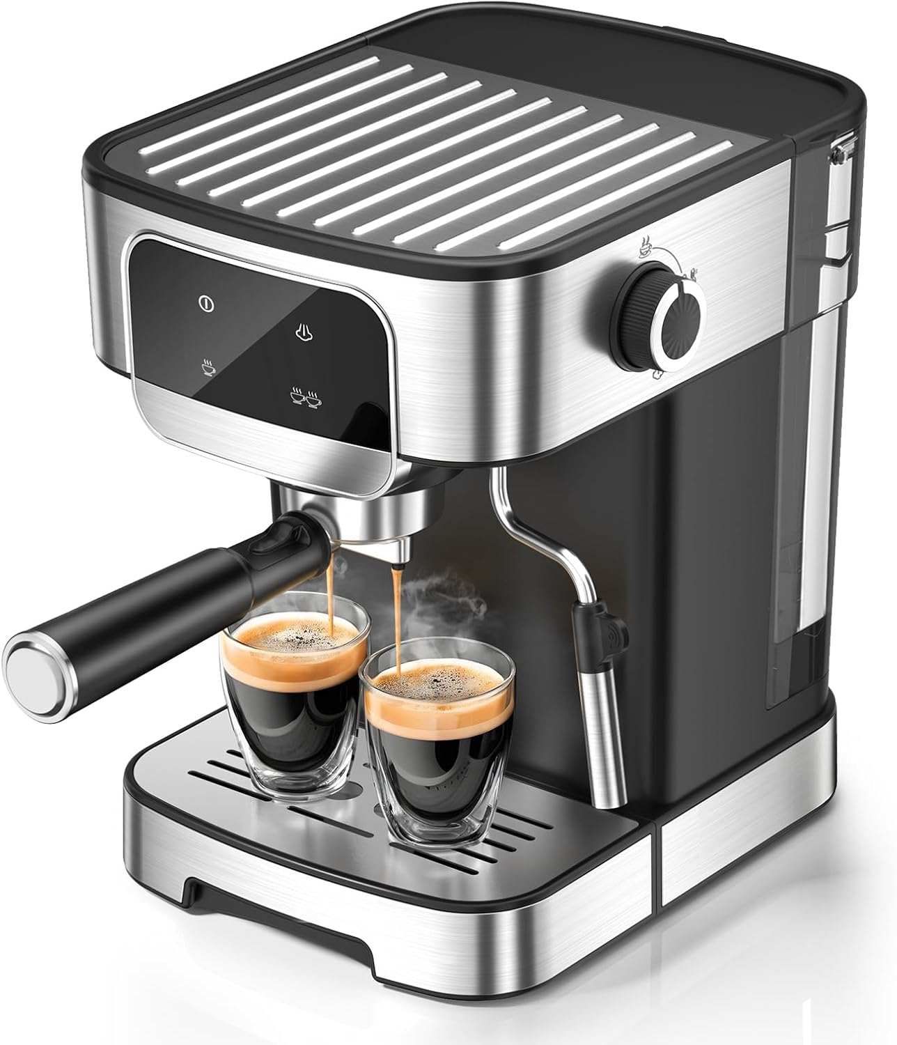 20 Bar Espresso Machine With Auto Frother, Led Touch Screen, LERTIN