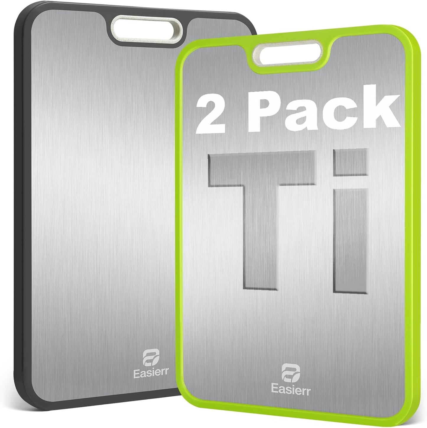 Large Titanium Cutting Board Set - 2 Pack for Kitchen Use