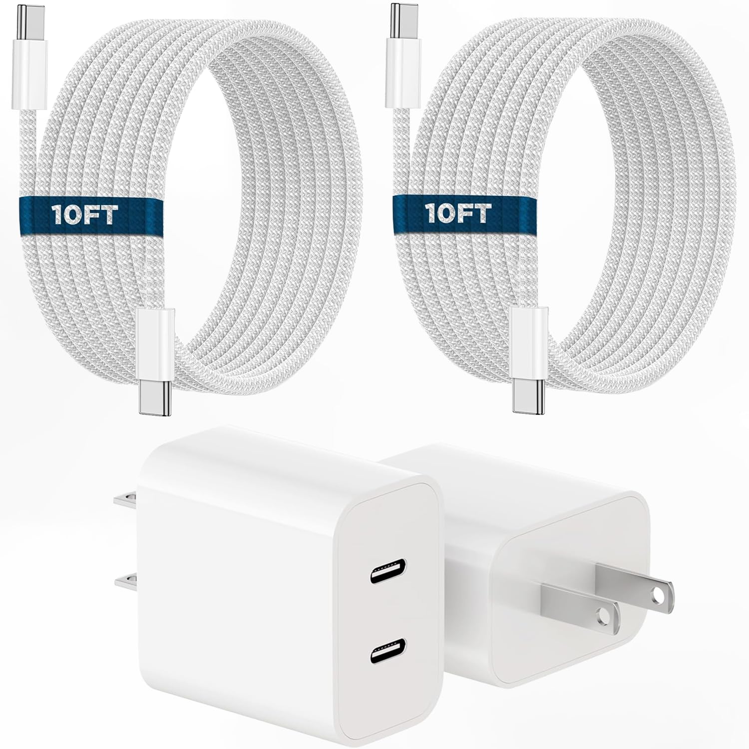 Fast Charge iPhone 16 15 with 2Pack PD Charger