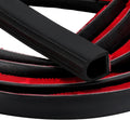 Rubber D Shape Door Seal Strip 18 ft - Heavy Duty EPDM Seal