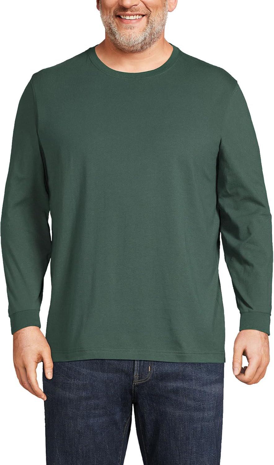 Lands' End Men's Super-T Long Sleeve T-Shirt for Comfort