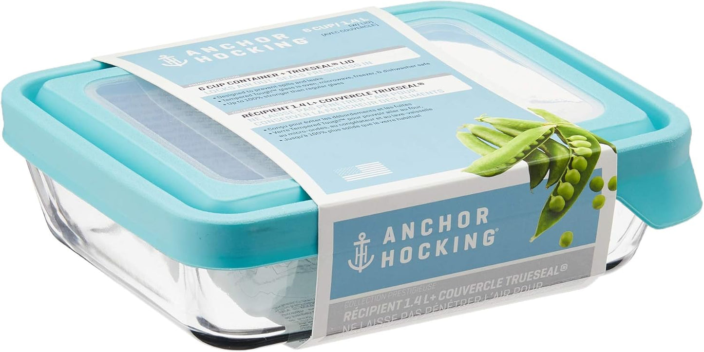 Anchor Hocking TrueSeal Glass Food Storage Containers Set of 4