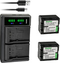 Kastar 2-Pack VW-VBN130 Battery and LTD2 USB Charger - Dual Charge