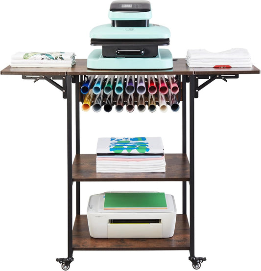 Portable Heat Press Stand w/ Vinyl Roll Holder