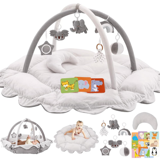 5-in-1 Plush Baby Play Gym for Development and Fun