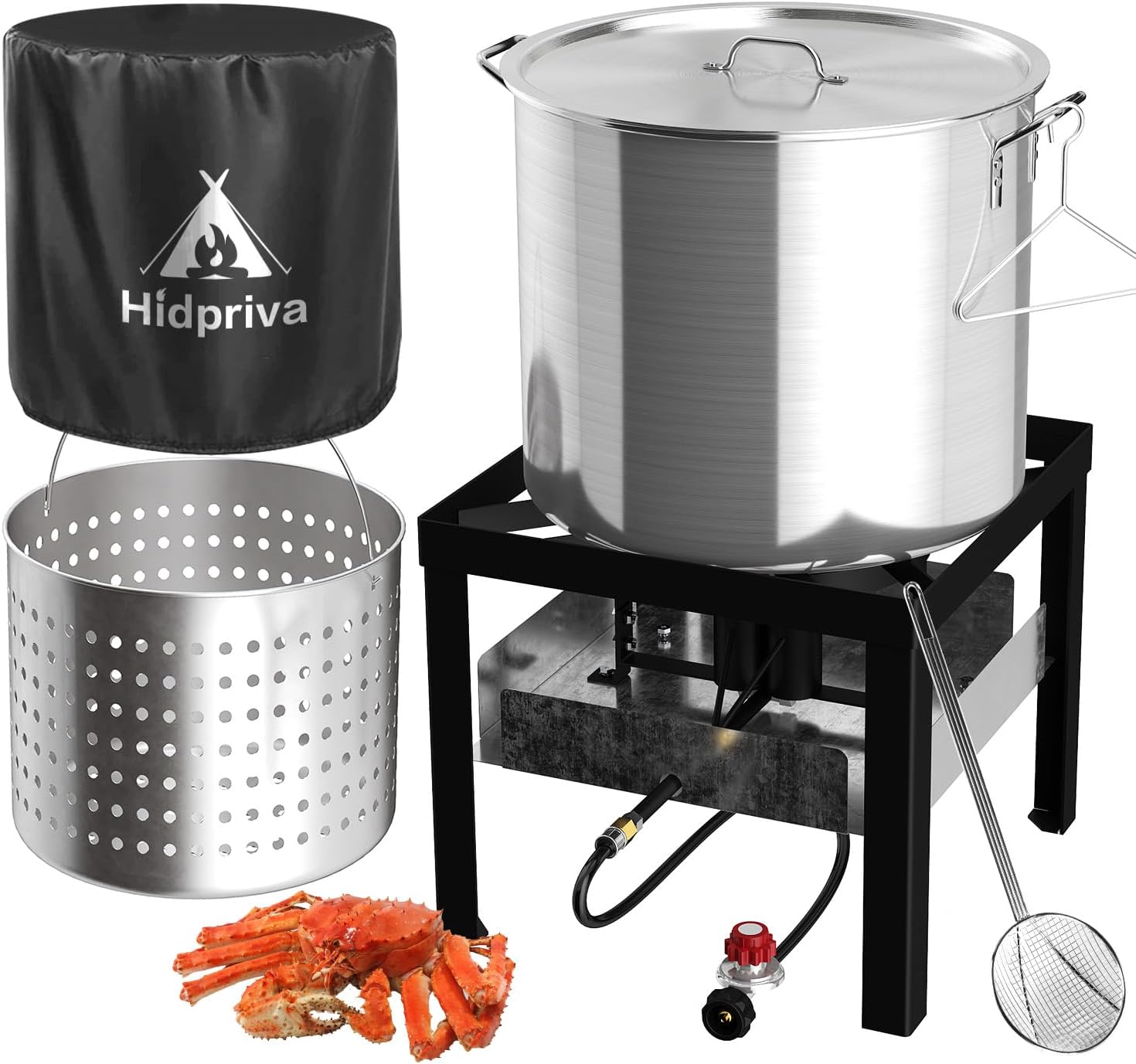 50QT Crawfish Boiler Kit with Burner and Accessories Included