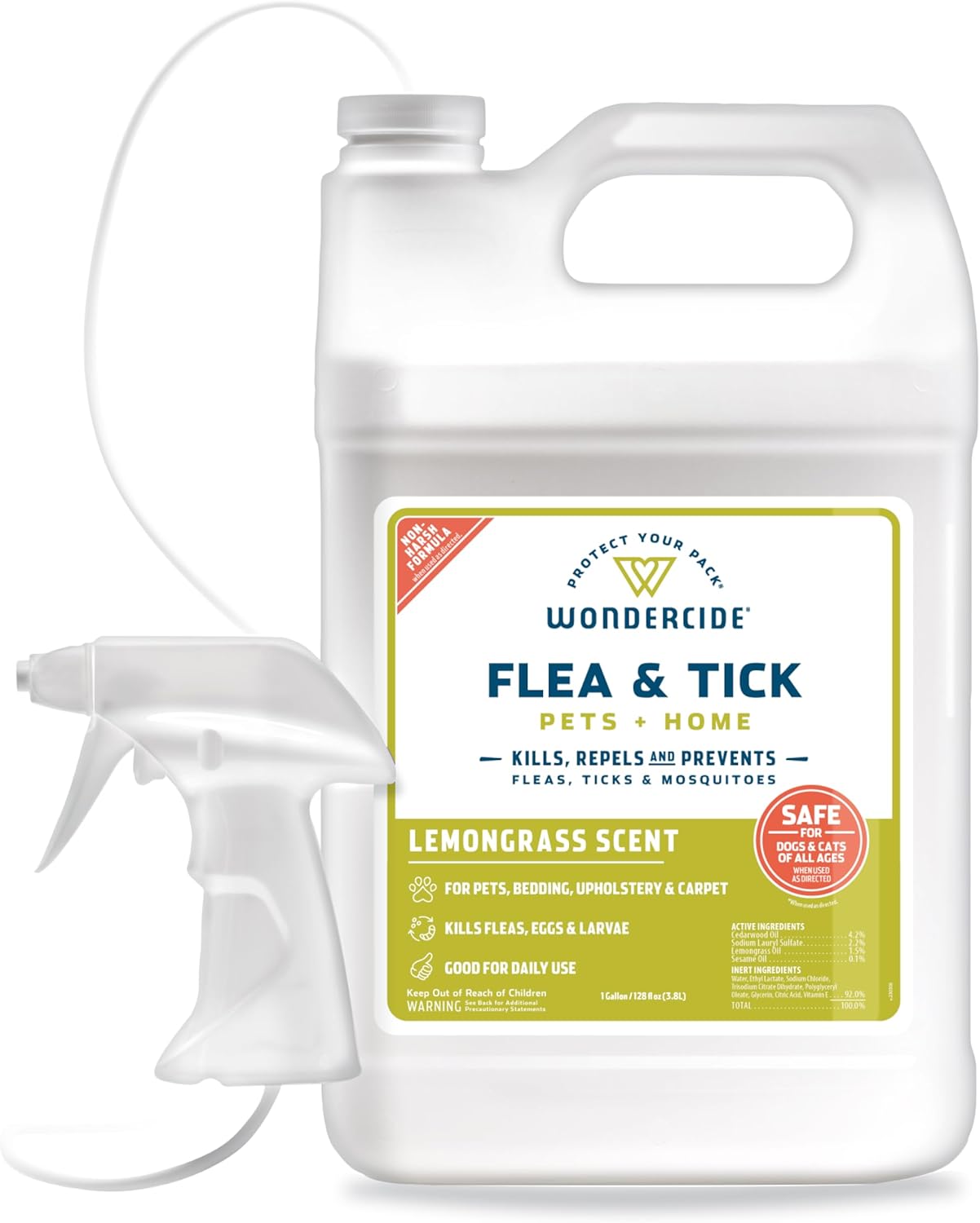 Natural Flea, Tick & Mosquito Spray for Dogs, Cats & Home