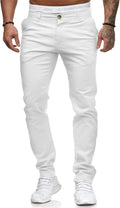 ALLABREVE Men's Chinos Slim Fit Stretch Dress Pants - Classic Comfort