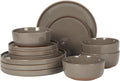 Gray Stoneware Dinnerware Set for 4 - 16-Piece Northrock