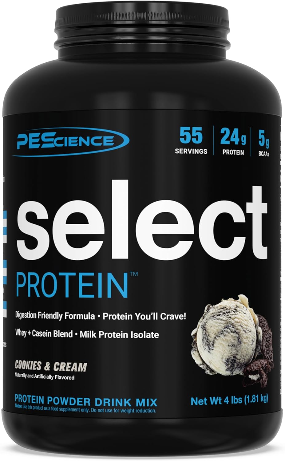 PEScience Select Protein Powder - Cookies and Cream Flavor