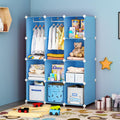 VIPZONE Baby Dresser Kids Closet Organizer - Portable Wardrobe (Blue)
