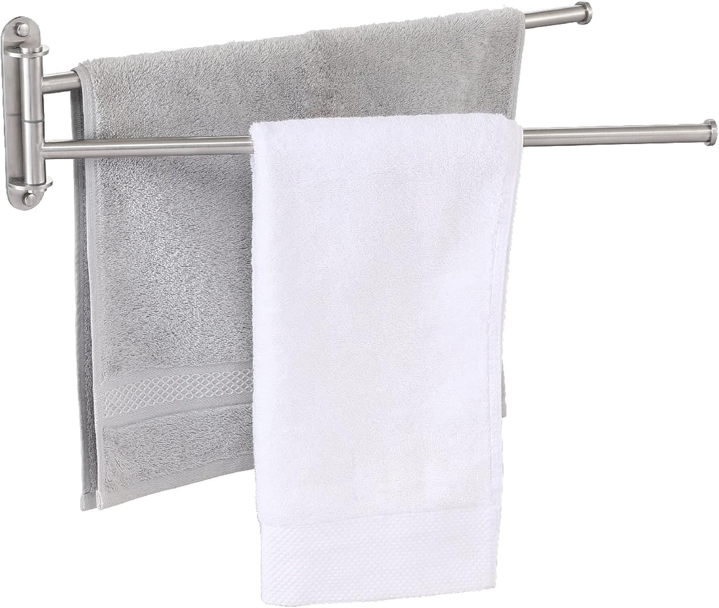 KES 19.5-Inch Swivel Towel Rack with Double Bar Design