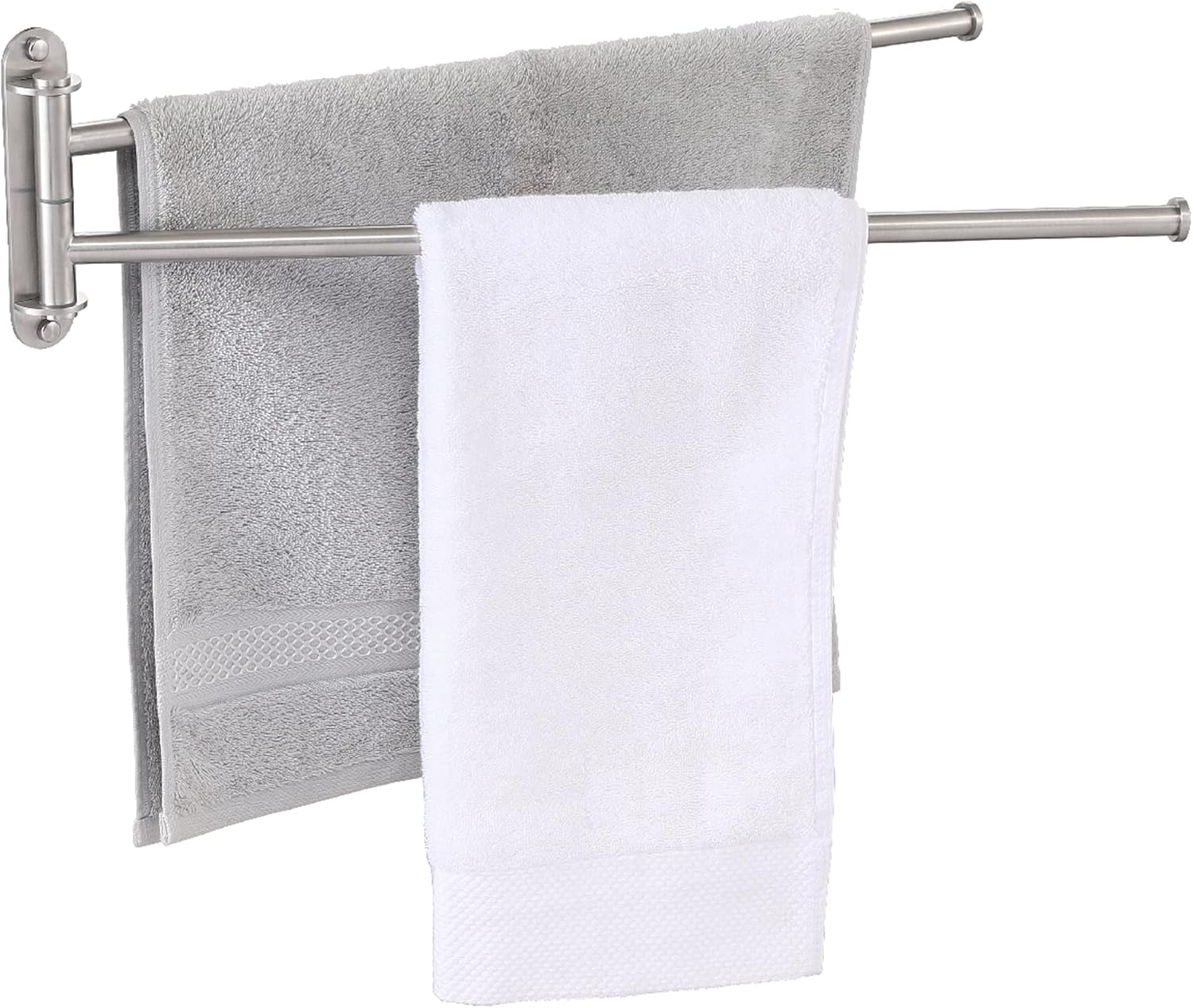 KES 19.5-Inch Swivel Towel Rack with Double Bar Design