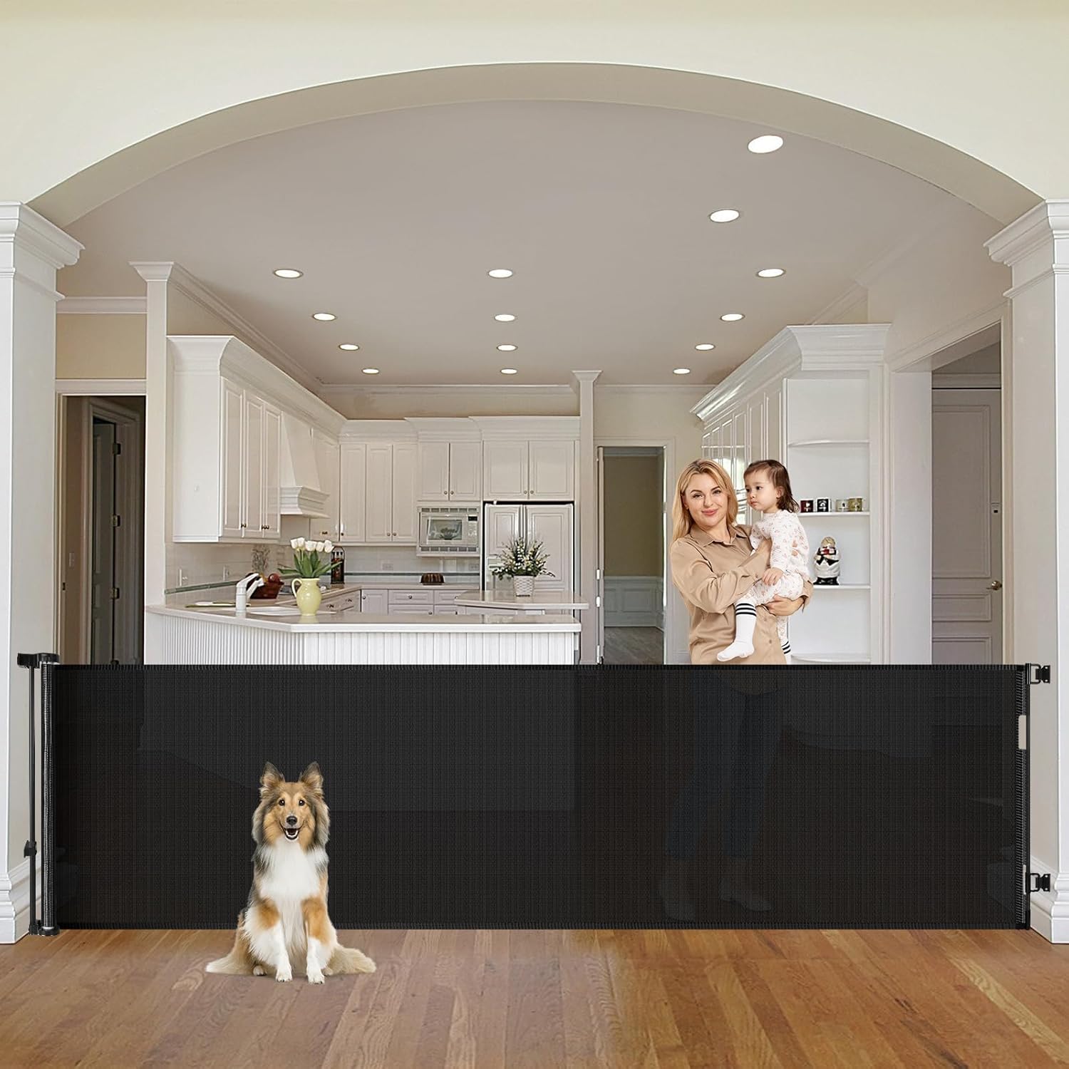 Extra Wide Retractable Baby & Pet Gate - 90 Inch