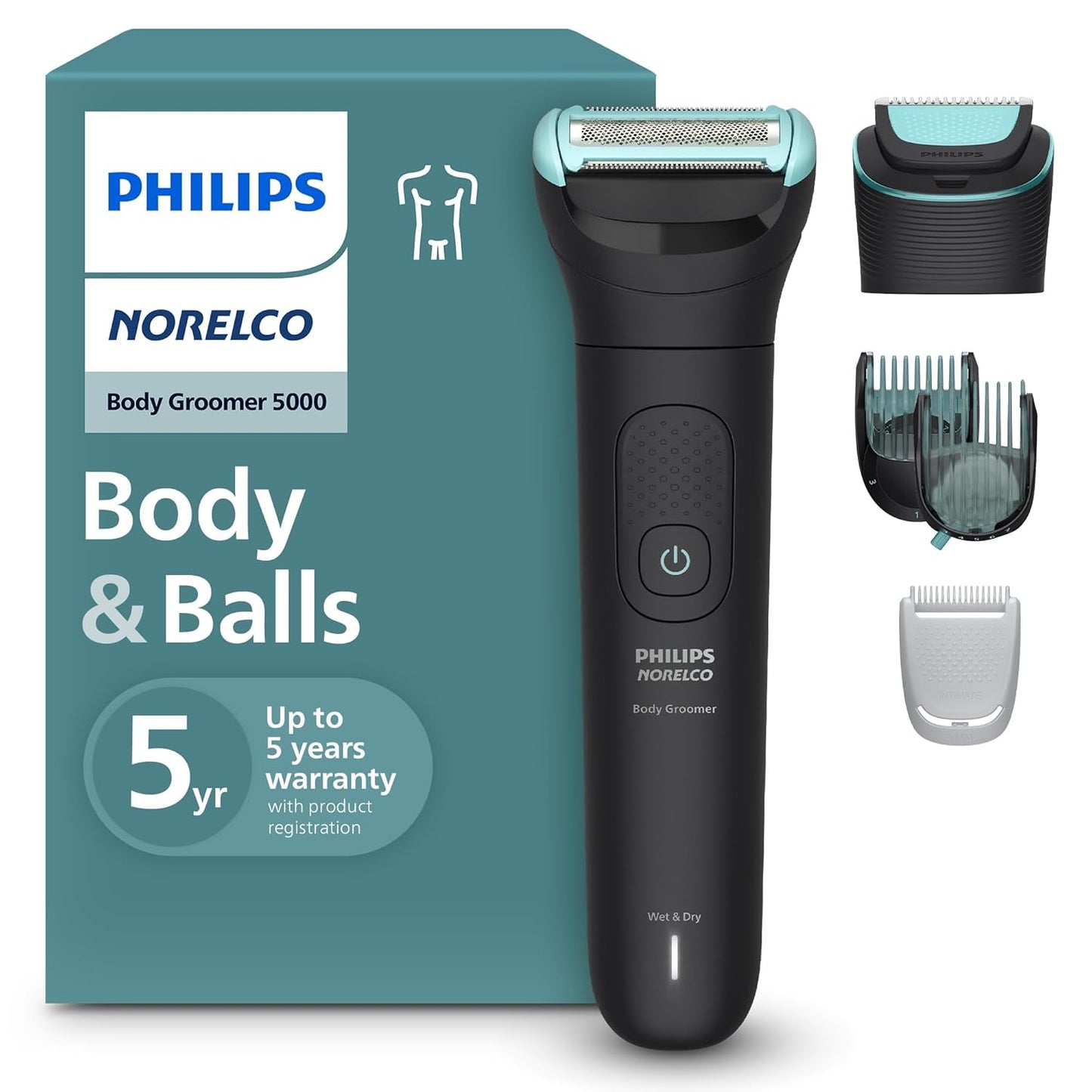 Philips Norelco Body Groomer 5000 Series for Men - Versatile Trimmer