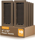 Floor Register 4x10 Floor Vent Covers - Heavy Duty Steel Walkable 10