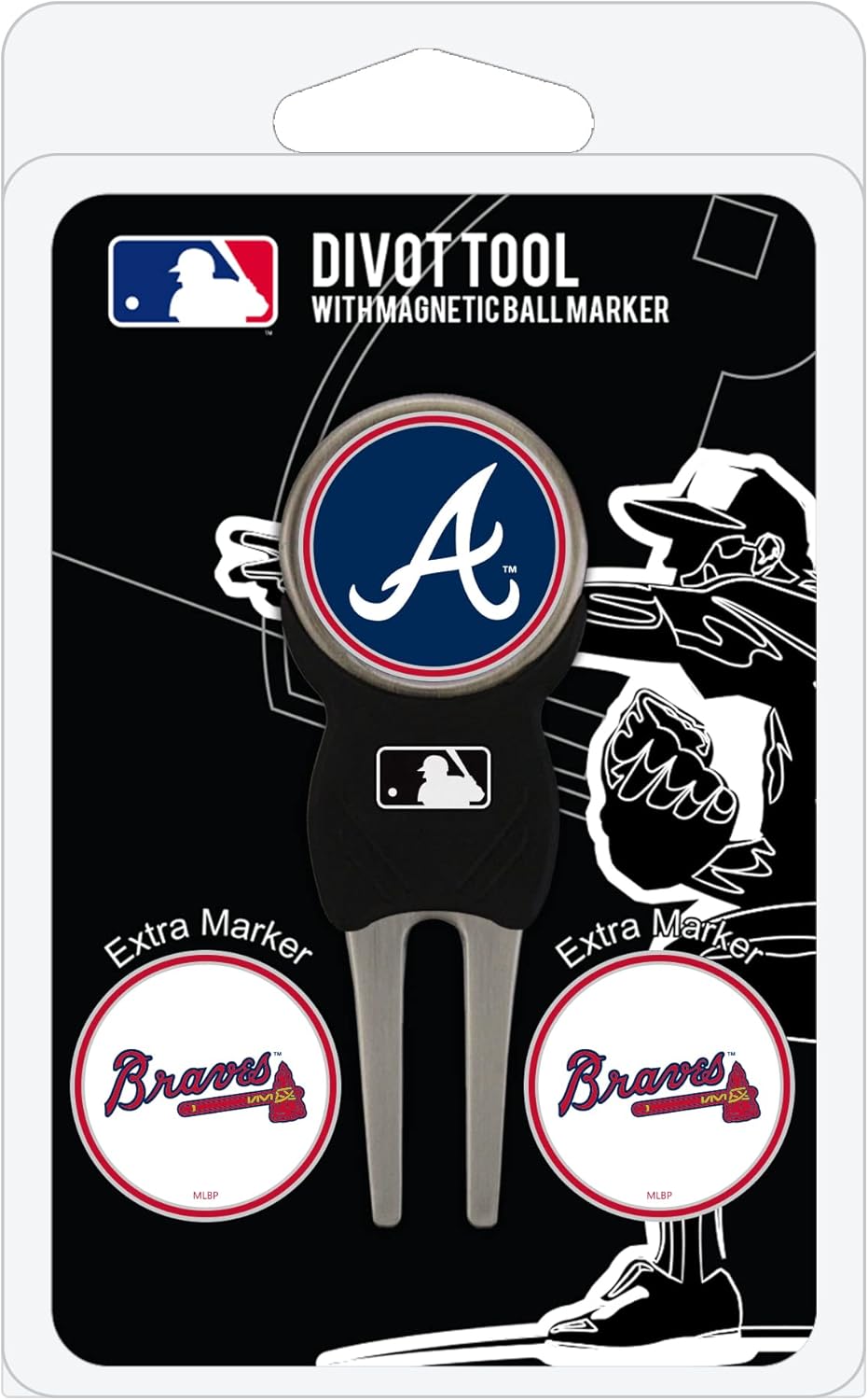 MLB Divot Tool + 3 Magnetic Ball Markers