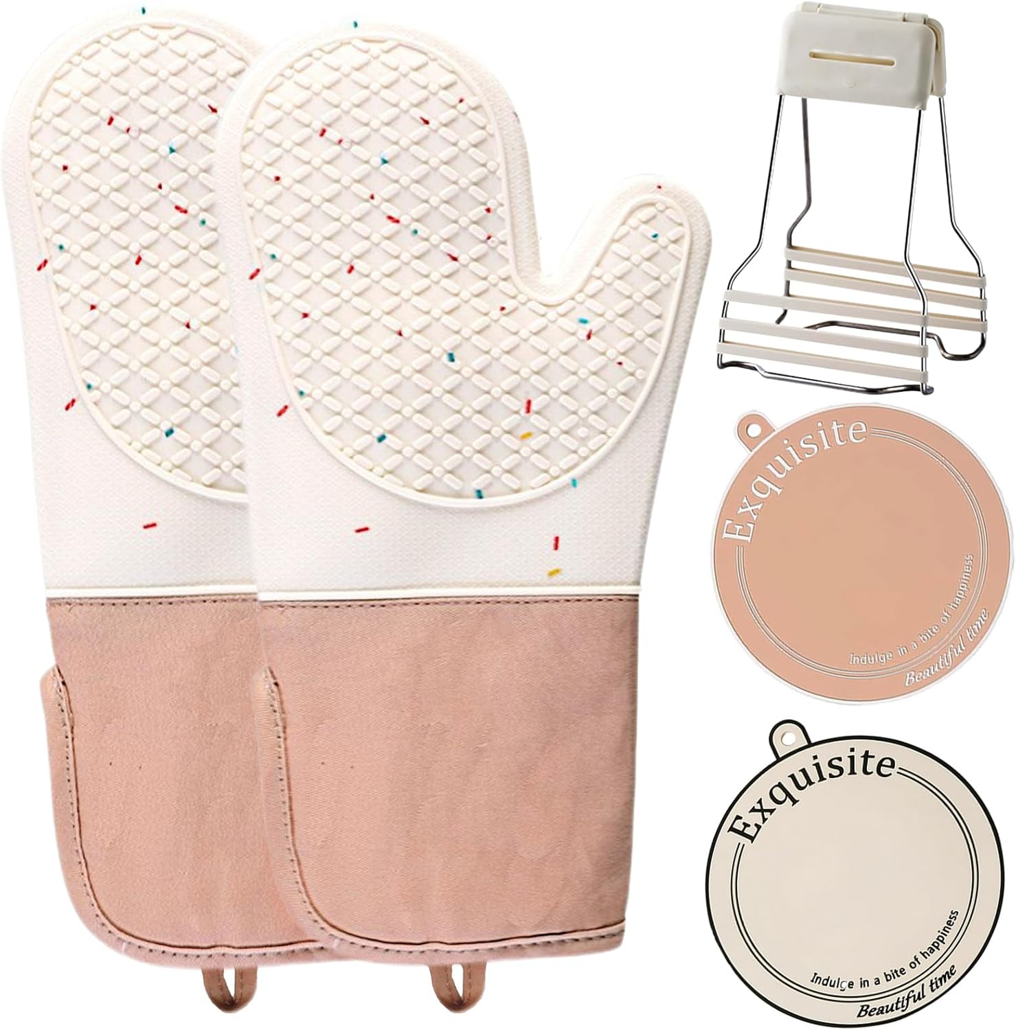 Cute Non-Slip Silicone Oven Mitts - Heat Resistant