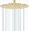 10 Inch Brushed Gold Round Rain Shower Head - Luxury Rainfall Shower