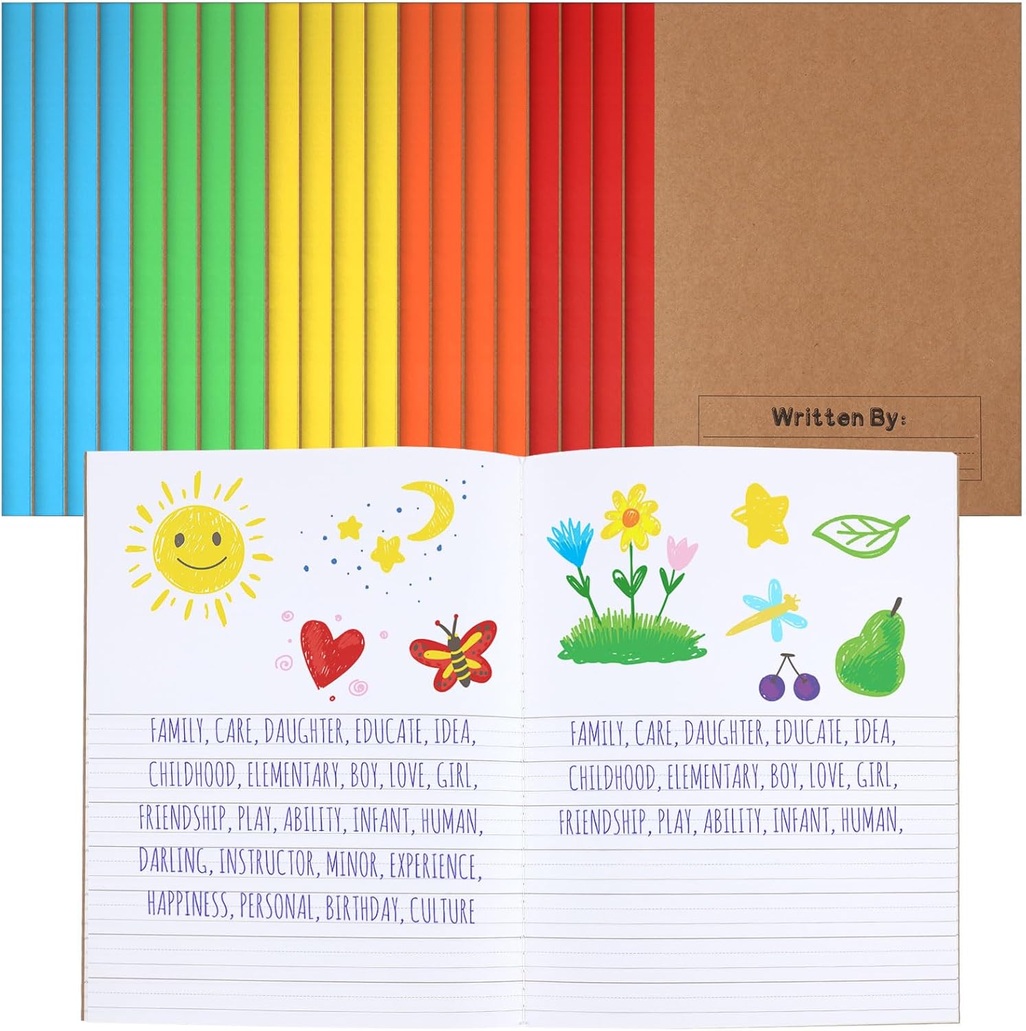 Colorful Primary Writing Journal - 20 Pcs 9.75 x 7.5