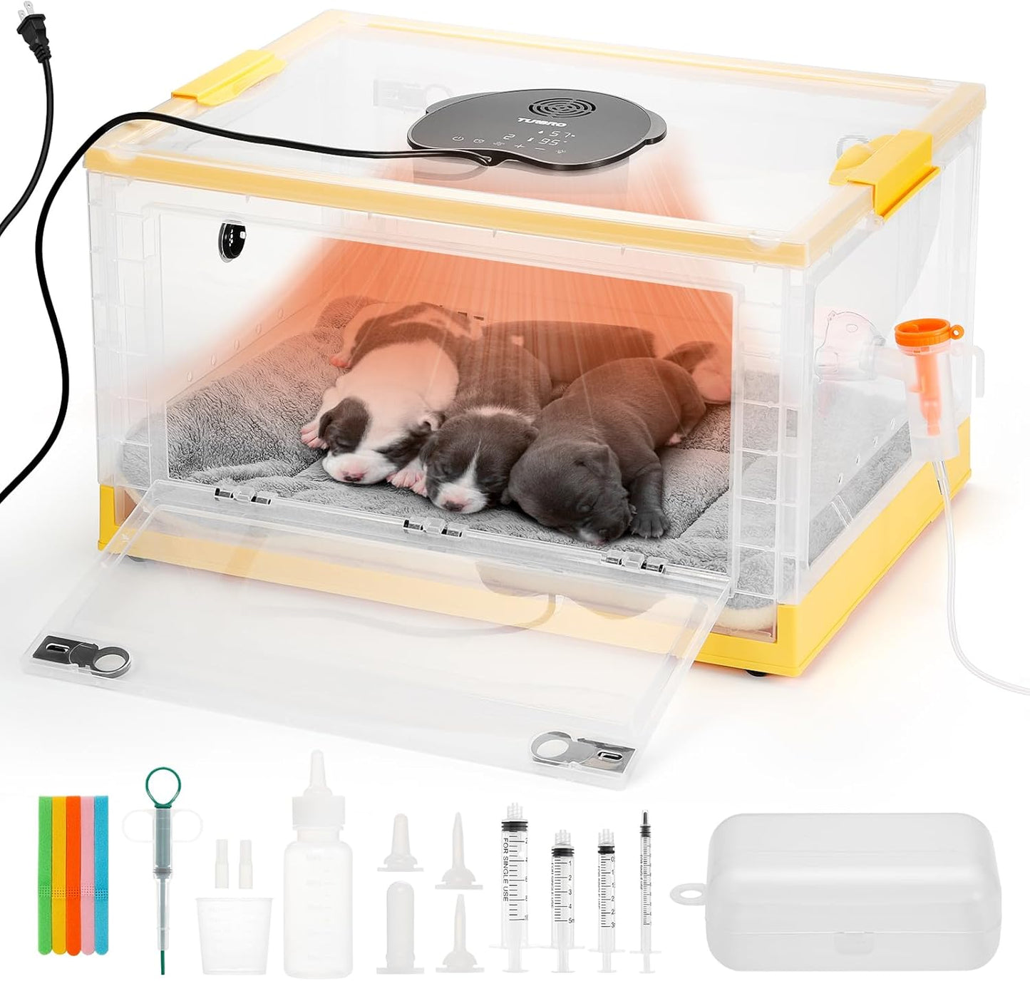 TURBRO 85L Pet Incubator for Optimal Puppy and Kitten Care