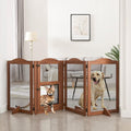 Freestanding Pet Gate with Cat Door for Dogs and Cats