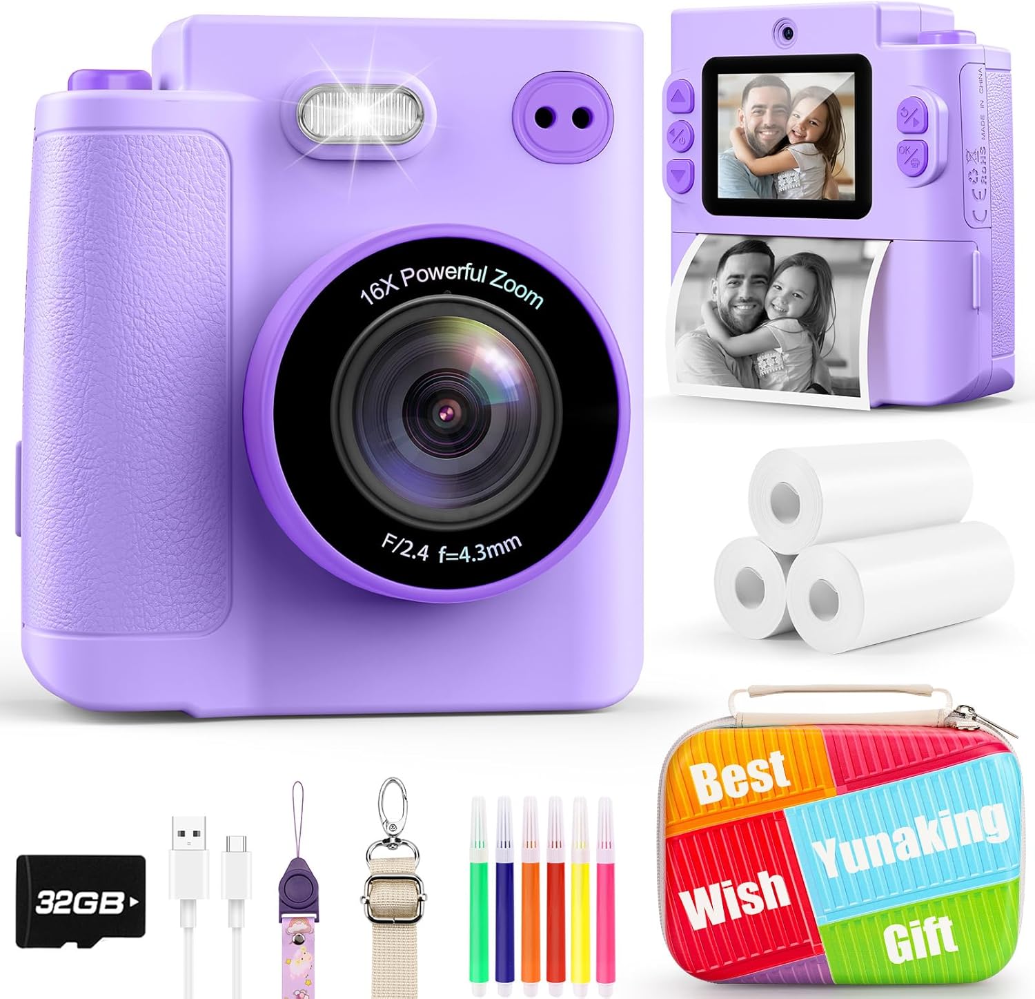 Kids Camera Gift for Girls: Instant Print Digital Camera Fun