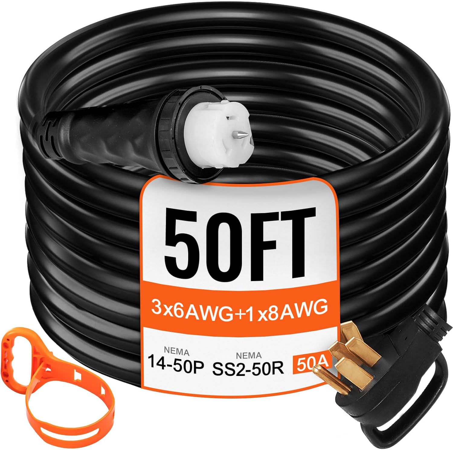 VEVOR 50FT 50 Amp Generator Extension Cord for Reliable Power