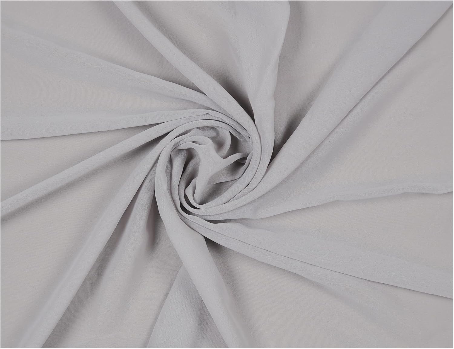 MDS Pack of 35 Yard Gray Chiffon Fabric for Wedding Decor