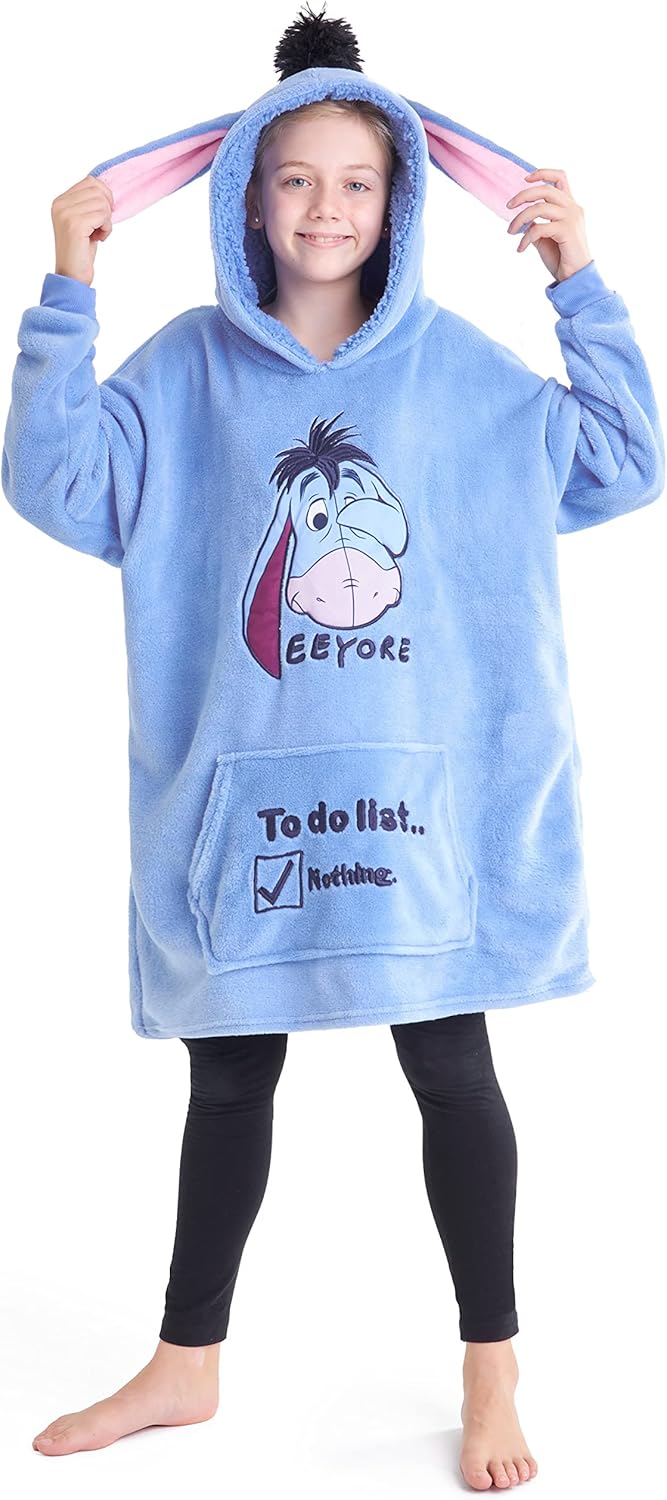 Disney Stitch Blanket Hoodie for Kids - Cozy Fleece Wearable