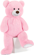 36 inch Giant Pink Teddy Bear for Girlfriend - Soft Cuddly Plush