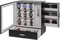 Jenseits 9-Slot Watch Box - Vertical Leather Watch Organizer