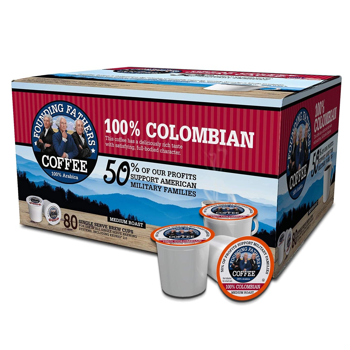 Colombian Single Serve Coffee Pods for Keurig 2.0 - 80 Count