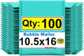 iMBAPrice 10.5x16 in Teal Poly Bubble Mailers 100-Pack - Padded