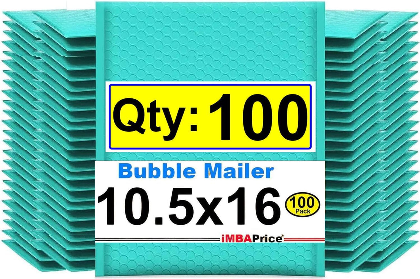 iMBAPrice 10.5x16 Inches Teal Polybubble Bags for Shipping